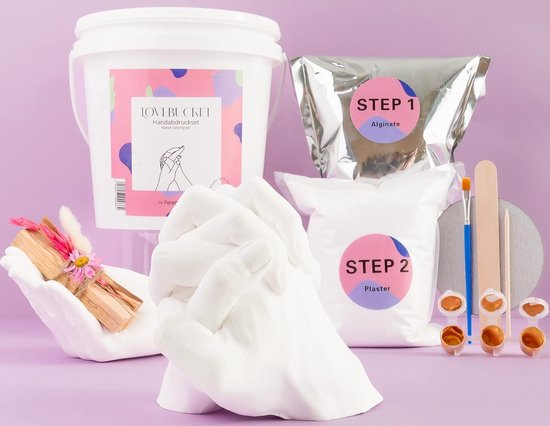 AMARI | Gips Handabdruck Set Foto Edition | Geschenk für Pärchen – AMARI