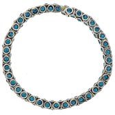 Bracelet élastique Behave avec pierres bleu aqua