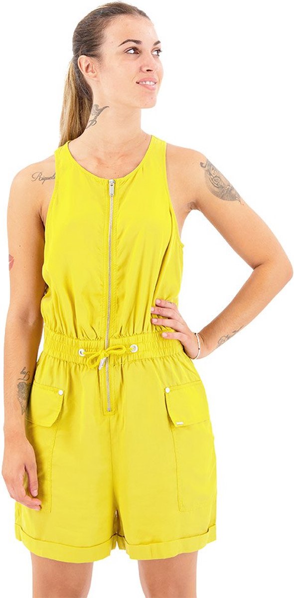 Superdry Quincy Summer Mouwloze Romper L Vrouw Geel
