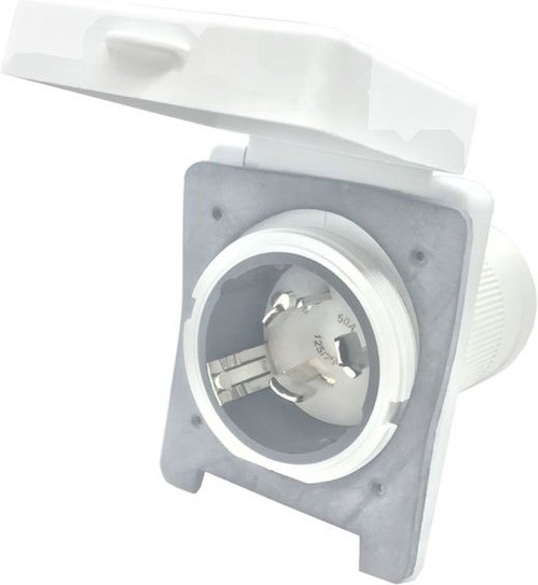 Marinco Polyester Stroomtoevoer 125/4c 50a 250a Wit