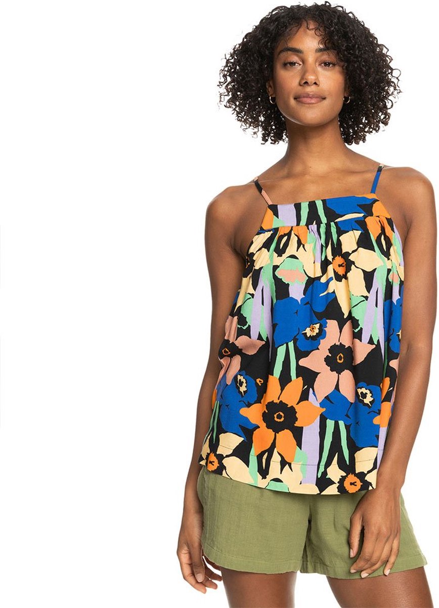 Roxy Magic Happens Mouwloos T-shirt Veelkleurig S Vrouw Antraciet