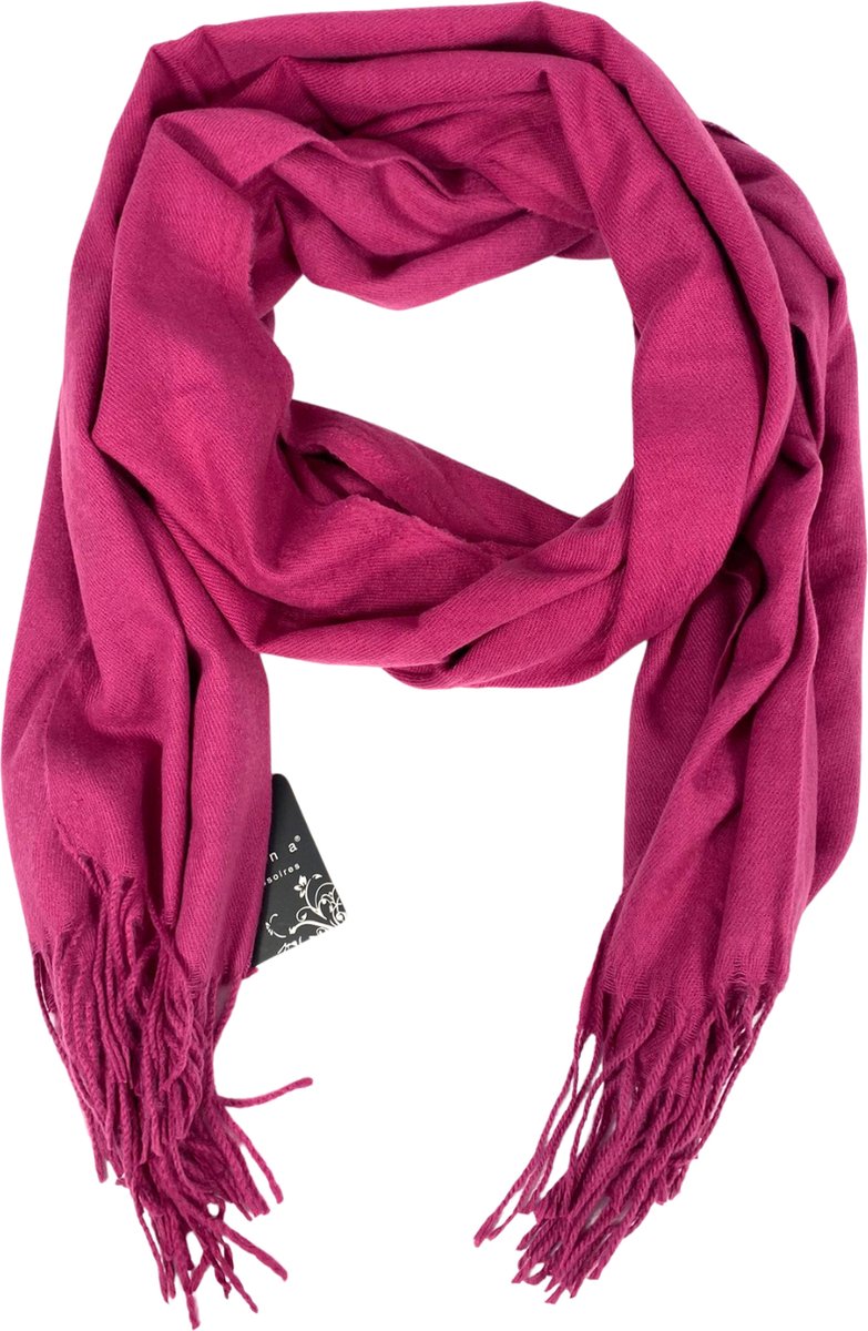 Sjaal Wol Lichtgewicht - Roze - Groot en Warm - Luxe Dames Sjaal Winter - 55 x 200cm - Wol/Viscose- Warme Sjaal - Wintersjaal - Cadeau voor Haar - Verjaardag Cadeau Vrouw - Cadeau Kerst - Kerstcadeau