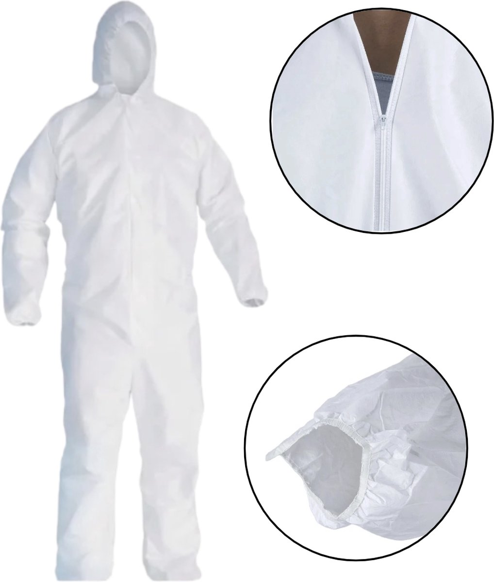 Salopettes Jetables Polypropylène XL - Lot De 2 - Protection Anti-poussière Et éclaboussures