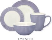 GreenGate Alice Lavender - Paars Serviesset 4-delig - 1 persoons