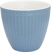 GreenGate beker (latte cup) Alice Nordic sky blauw 300 ml - Ø 10 cm