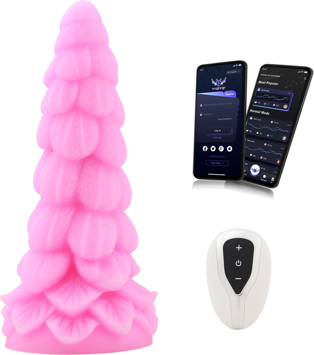 Goedkoopste Wildolo® Fantasy Dildo Vibrator App & Afstandsbediening 21cm