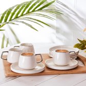 Saturn platine ensemble de 6 tasses à café 90 ml, porcelaine, pour café, thé, expresso, moka, lait, expresso à café turc, ensemble de tasses à café traditionnelles turques