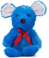 Sjakie - Pluche Knuffel Muis Blauw - 35cm