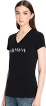 Armani Exchange 6ryt28-yjdtz Korte Mouwen V-hals T-shirt Zwart XS Vrouw