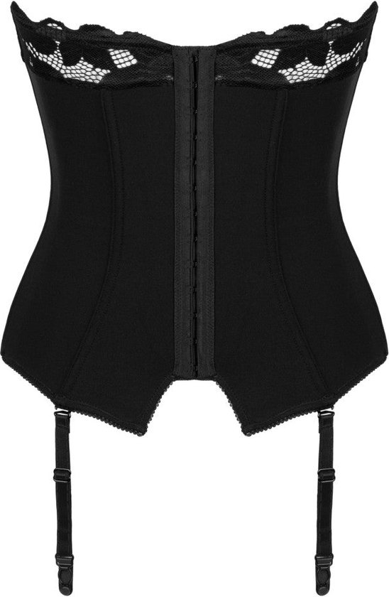 Obsessive - Editya Somptueux corset avec jarretelles - Noir