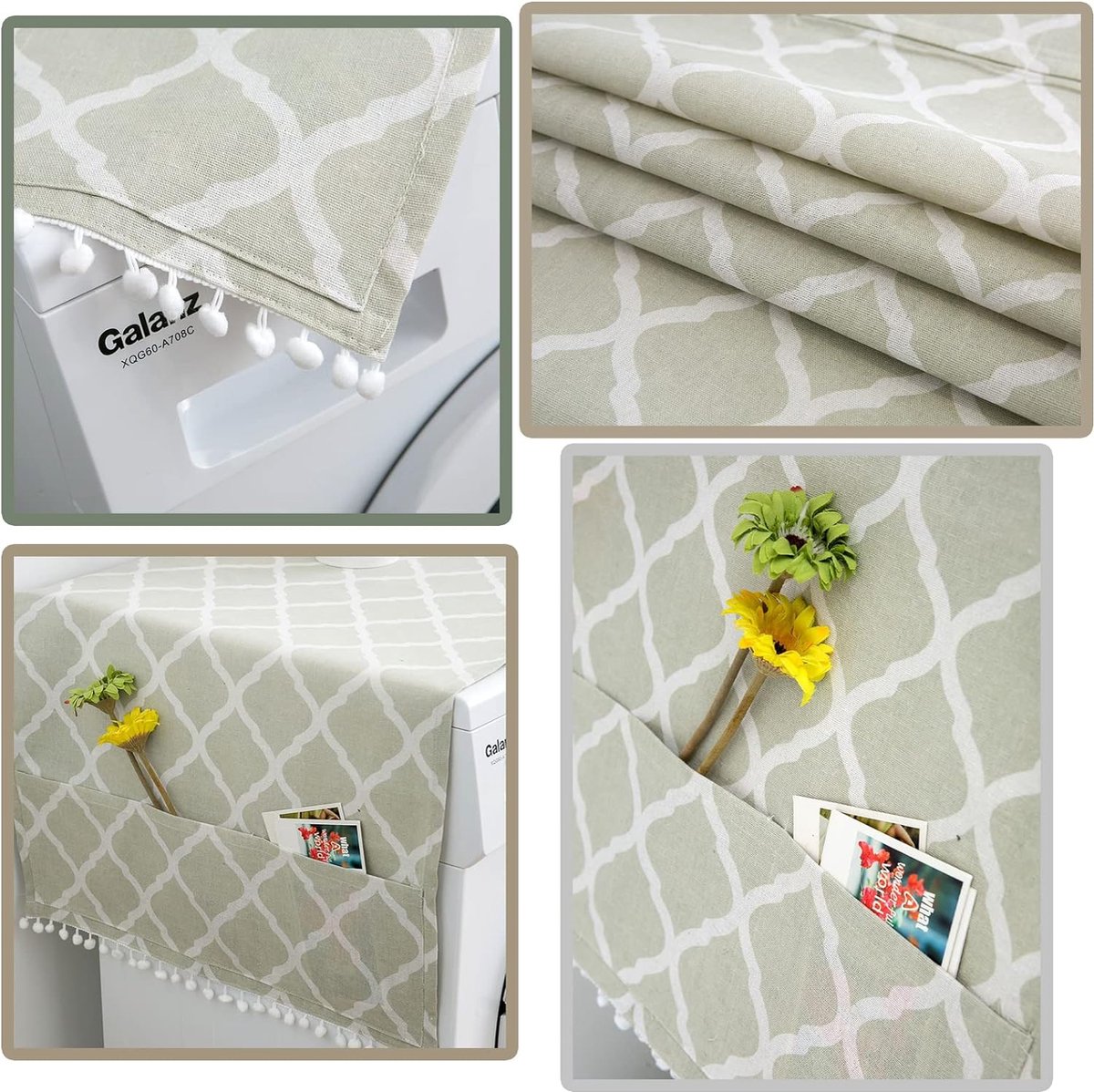 Ashleyya Stofdicht Wasmachine Protector Cover Flip Wasmachine Stofkap