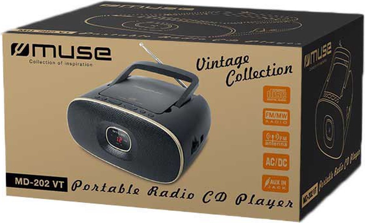 Muse MD-202VT - Compacte Radio/CD Speler thumbnail 2