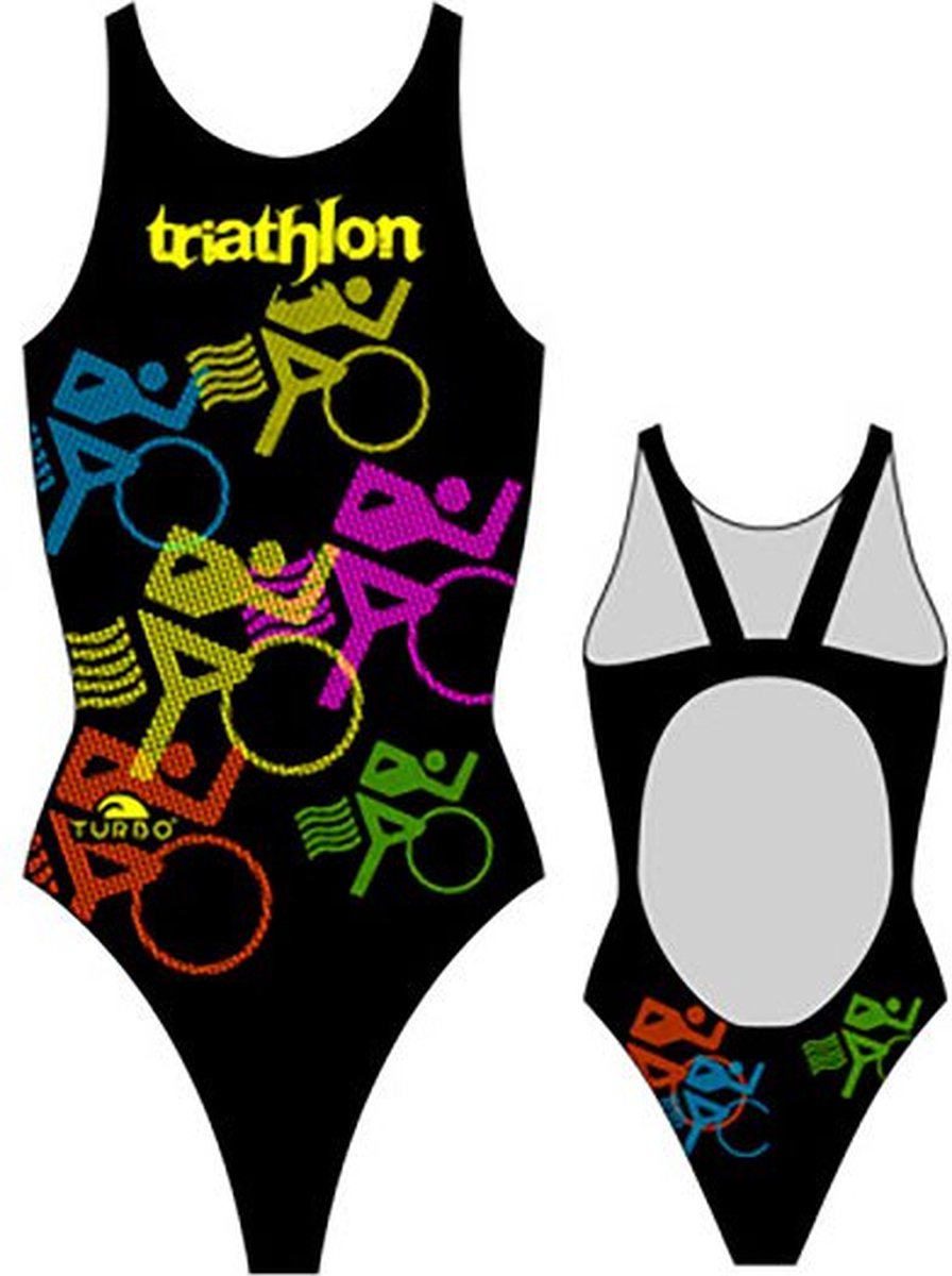 Turbo Bikes Triathlon Zwemkleding Zwart 2XL Vrouw Black