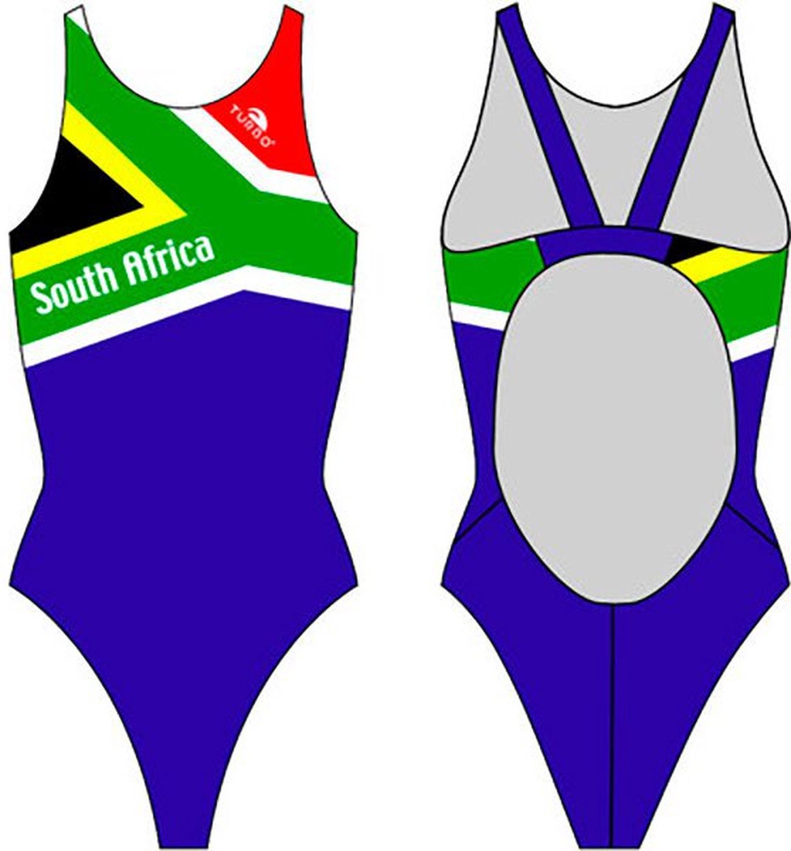 Turbo South Africa Pro Resist Zwemkleding Blauw S Vrouw Green / Black