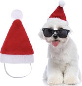 Kerstmuts - hond - kat - rood-wit - voor dieren -Dierenkleding