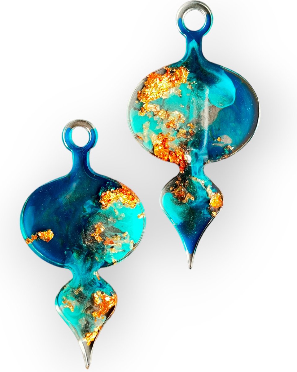 Resin Art JR: Unieke hoogwaardige kwaliteit epoxy kersthangers / Handgemaakte kerstdecoratie / Kerstversiering