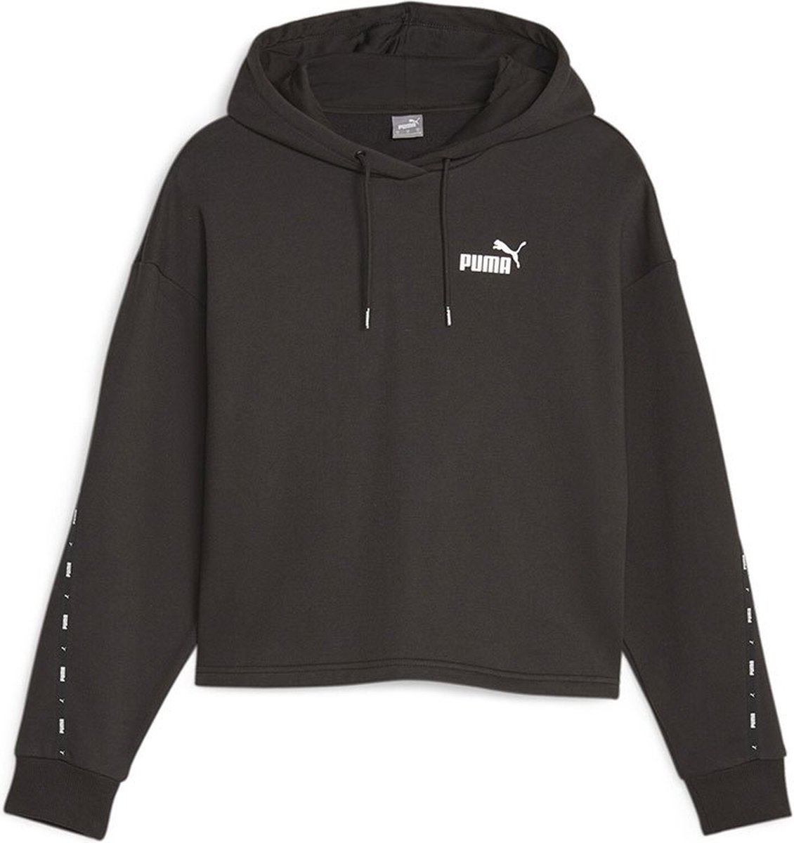 PUMA ESS TAPE Hoodie FL Dames Trui Zwart