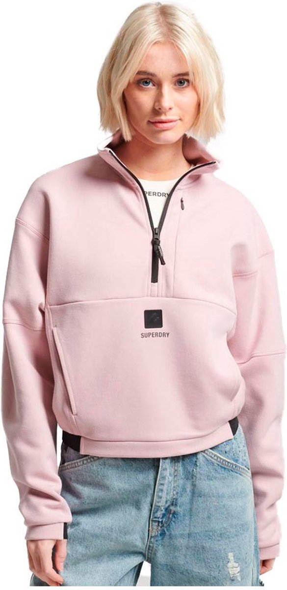 Superdry Code Tech Sweatshirt Met Halve Rits S Vrouw Roze