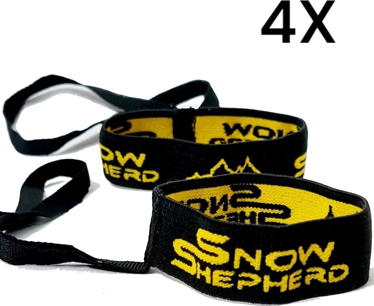 Snowshepherd Skihandschoenen Polsbandjes - Handschoenen - Wanten - Elastiek - Handcuffs - 4 Stuks