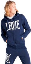 Leone Apparel Big Logo Basic Sweatshirt Met Volledige Rits Blauw L Man