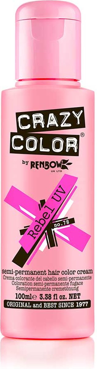 Crazy Color - Rebel UV Semi permanente haarverf - Roze