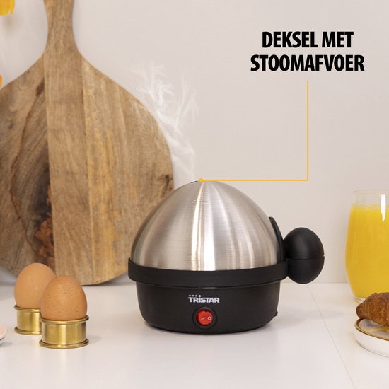 Cuiseur à œufs Tristar EK-3076 - Convient pour 7 œufs - Acier inoxydable