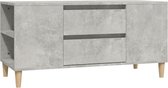 vidaXL - Tv-meubel - 102x44,5x50 - cm - bewerkt - hout - betongrijs