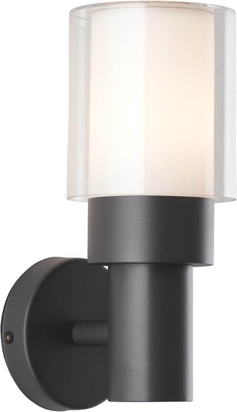 BRILLIANT - ARTHUS Buiten wandlamp - antraciet kleur - metaal/kunststof E27 1x18W