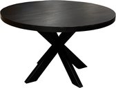 Table à manger ronde en manguier Zwart 110cm