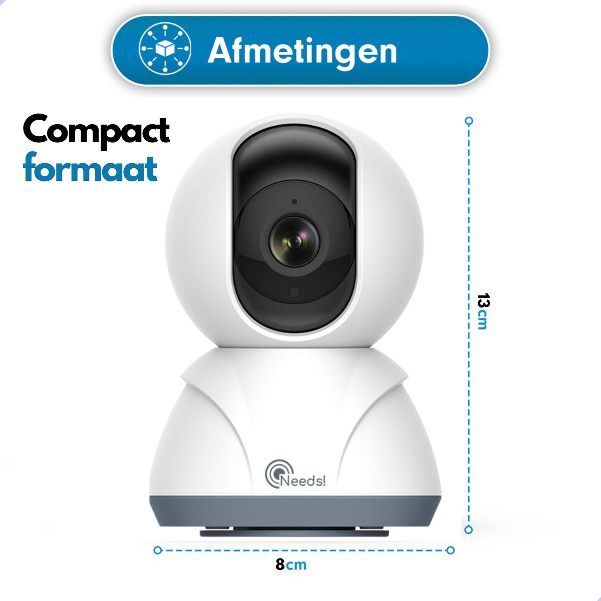 Needs! Full HD Wifi Babyfoon met Camera WS-Q100A - En App - 1080p - 2.4GHZ thumbnail 5