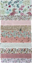 BINK Bedding - 10 lapjes - Quilt Patchwork - Roze 25 x 25 cm. Set = 10 lapjes