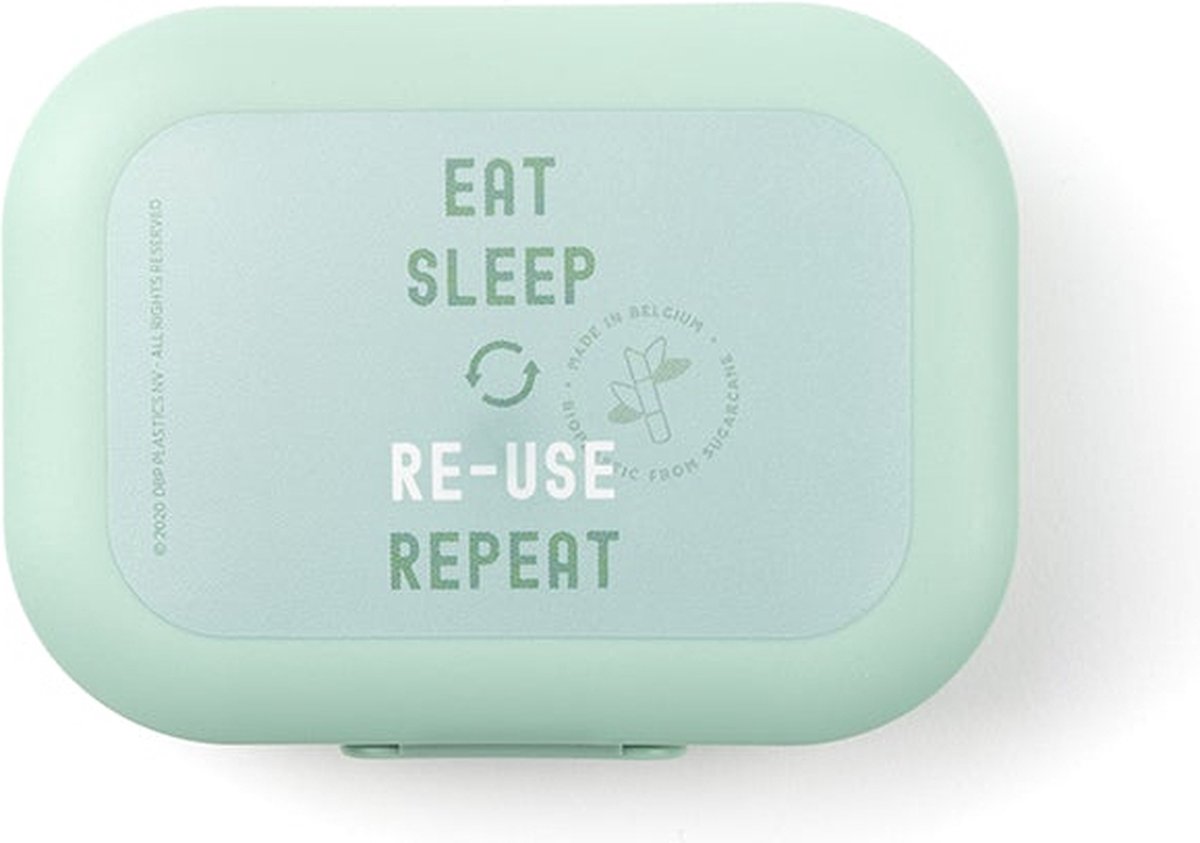 Amuse BIO Snackdoos - Duurzame Snackbox - Compacte Vershouddoos - Gedeeltelijk van Suikerriet - Groen - 250 ml