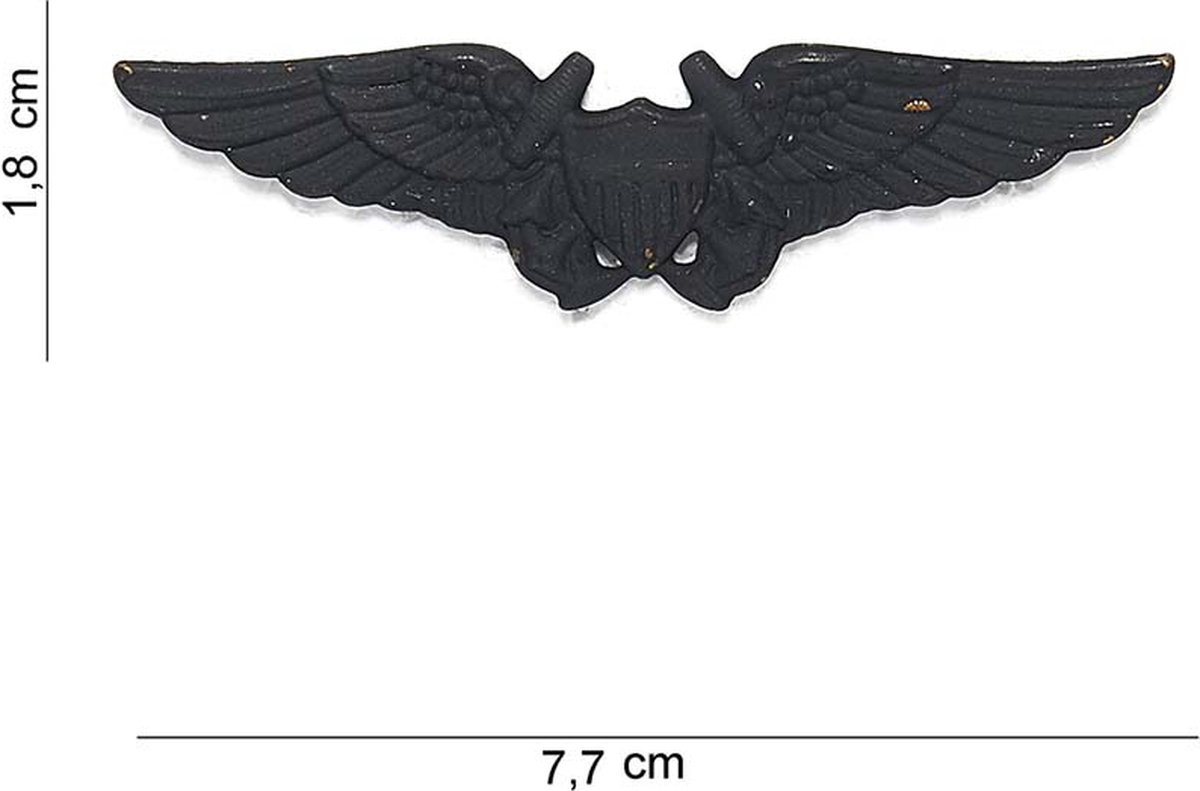 Embleem metaal Wing black pin