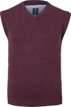 Redmond heren spencer katoen - V-hals - bordeaux rood -  Maat: L