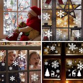Raamdecoratie voor Kerstmis, sneeuwvlokken, herbruikbaar, statisch hechtend, pvc-stickers voor ramen, vitrine, deuren, etalages, winter, sneeuwvlokken, kerstdecoratie