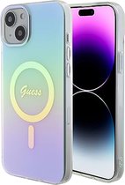 Guess Iridescent Back Case (MagSafe Compatible) - Apple iPhone 15 Plus (6.7") - Turquoise