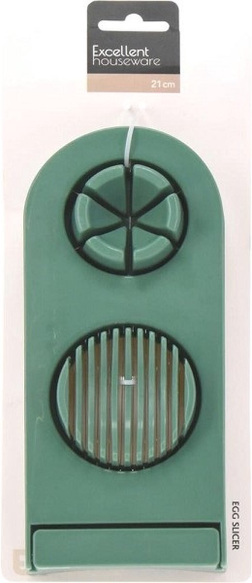 Excellent Houseware - Egg Slicer - Eiersnijder - Ei - Snijder - 2 in 1 – Donker Groen