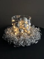 Windlicht | Kerst | Krans metaal met glas | Alu & More | Zilver