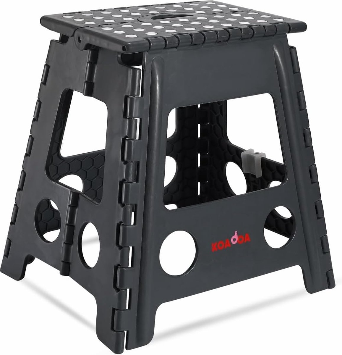 WEDO Rolkruk Super Step – robuuste opstapkruk van onbreekbaar kunststof, TÜV /GS-getest volgens EU-norm EN 14183-F, antislip & rolbaar, Made in Germany, hoogte ca. 43 cm, draagkracht 150 kg, blauw