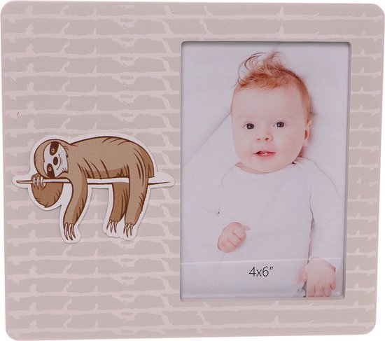 fotokader fotolijst Luiaard kader decoratie kinderkamer geschenk (20x018)cm hout bedankje