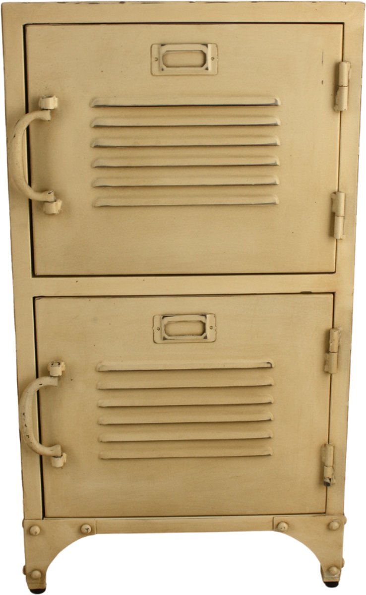 Lockerkast Crème- Locker Met 2 Deuren - Lockerkast metaal