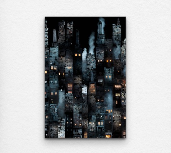 poster abstract - poster surreal - surrealistische poster - stad poster - poster - slaapkamer poster - 100 x 150 cm