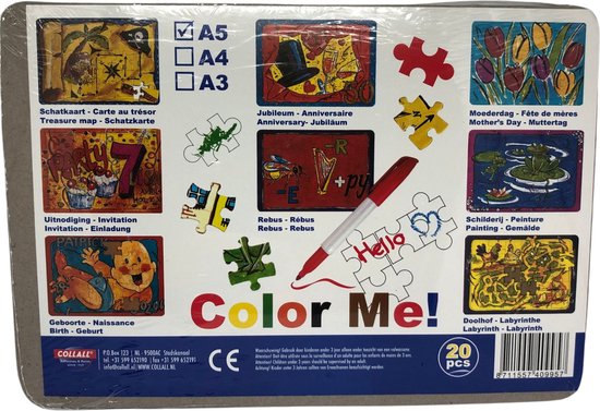 10 X Blanco Puzzel, 20 X 15 Cm, Doe-het-zelf Puzzel, Zelf Vormgeven Volwassenen Kinderverjaardag Gepersonaliseerde