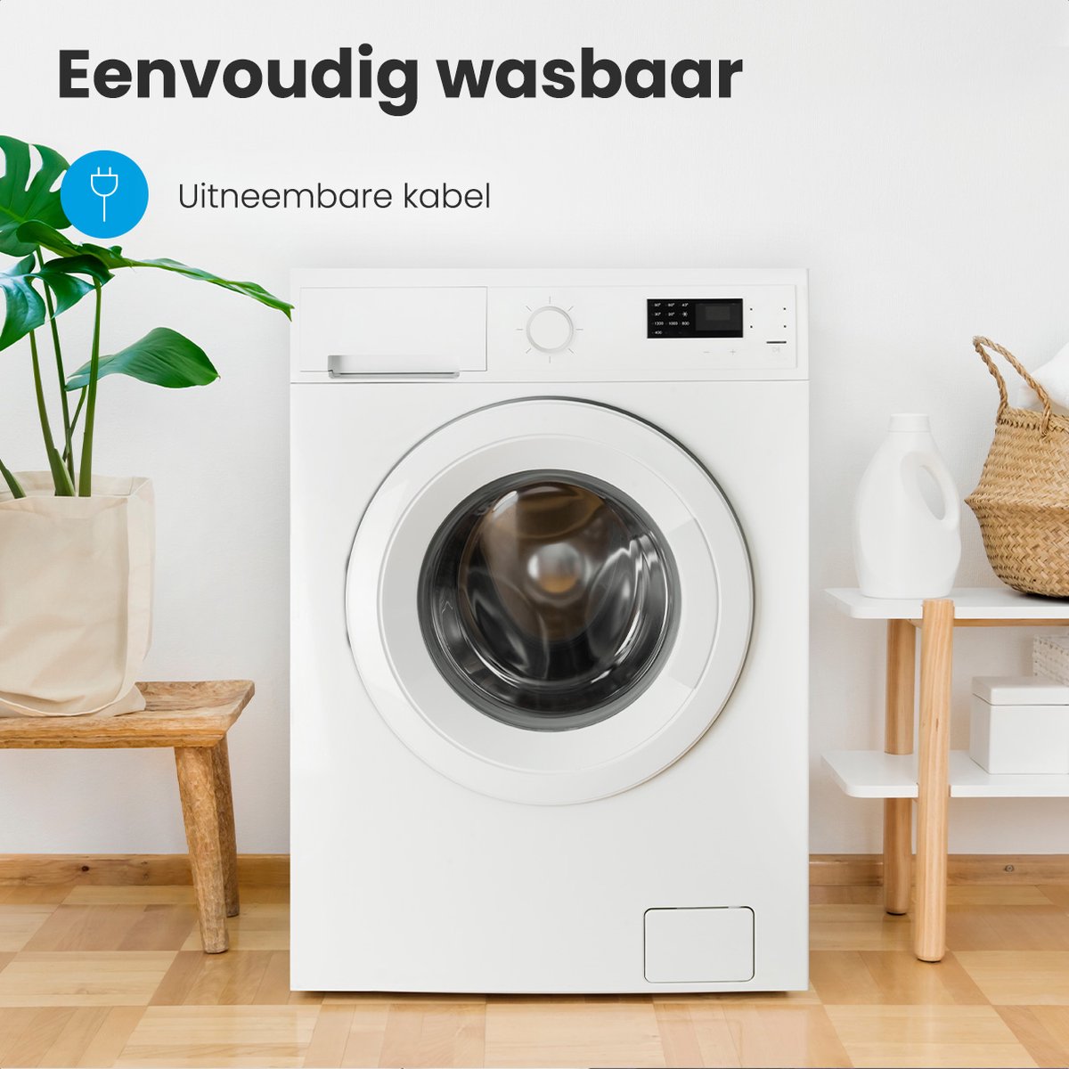 Afbeelding 3 van Auronic Elektrische Deken - Warmtedeken - 9 Warmtestanden - 1 Persoons - 160x120cm - Verwarmingsdeken - Blauw