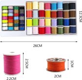 Naaigaren Set, 60 Stks Naaien Klossen Reizen Kit Naaigaren Kit Multi-Color Polyester Met Opbergdoos Voor Arts Craft Projecten Quilten Kleding Reizen Geschikt