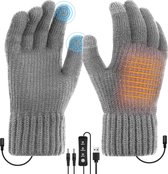 Gants Chauffants USB, Gants Chauffants d'hiver Chauds pour Écran Tactile,  Gants Chauffe-Mains pour Homme et Femme, Gants Tricotés Lavables pour