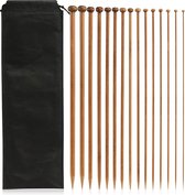 Breinaalden Bamboo Set 15 maten (30 stuks) 2,0-10,0 mm haaknaalden handwerk breinaalden haaknaalden haaknaalden
