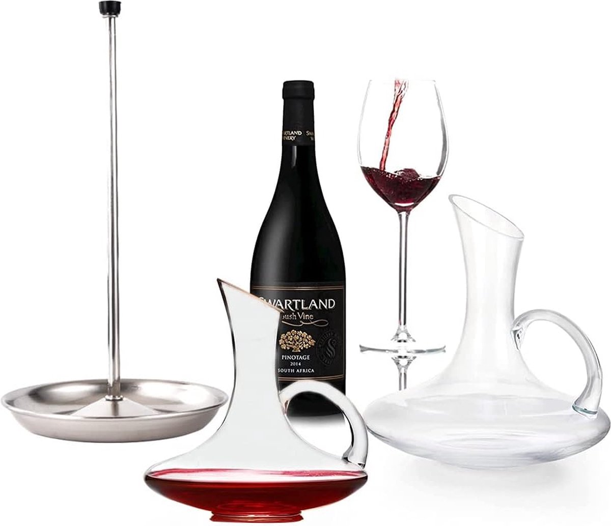 Waarde Van De Metalen Afdruiprek Wijn Decanter Aft