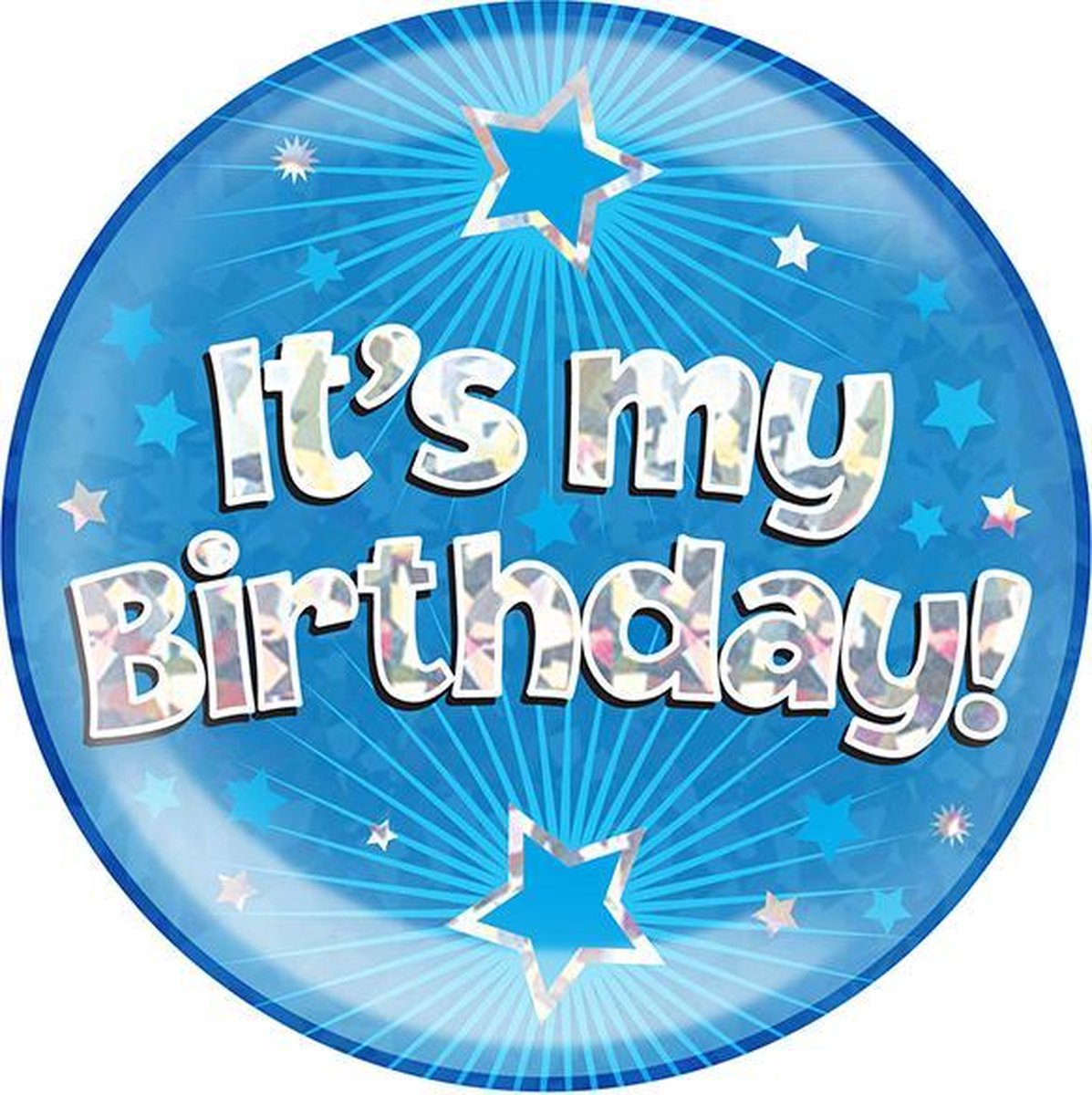 Oaktree - Mega Button It's My Birthday Blauw