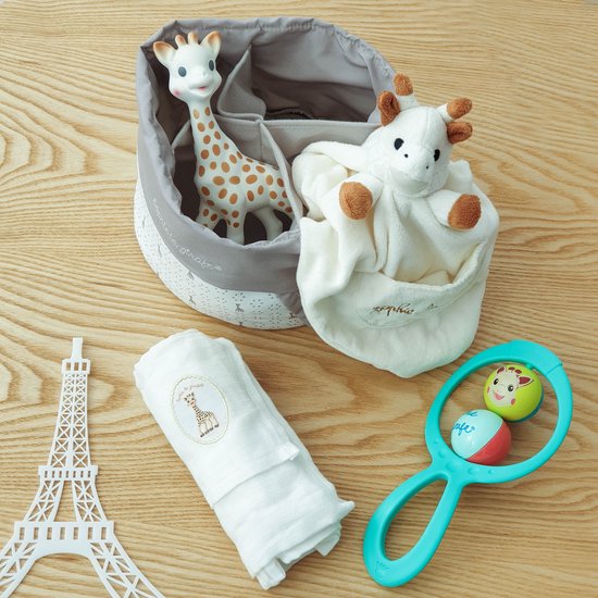 Sophie de giraf Geboortemand - Babygeschenkset - Kraamcadeau - Babyshower cadeau - 21x21x20 cm - Vanaf 0 maanden - 5-Delig — afbeelding 2